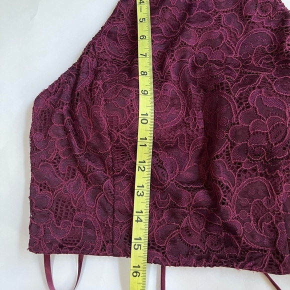 City Vibe Mock Neck Lace-Up Back Lace Top
with Floral Skirt Two-Piece Dress NWT - Picture 12 of 15